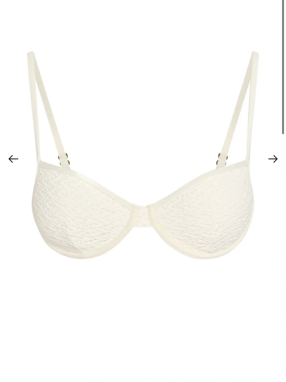 NWT Monday Swimwear Capri Top Size Medium in Ivory Crochet